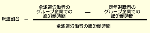 派遣割合の計算方法